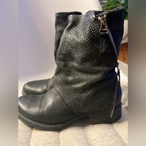 Miz Mooz Black Combat & Moto Boots